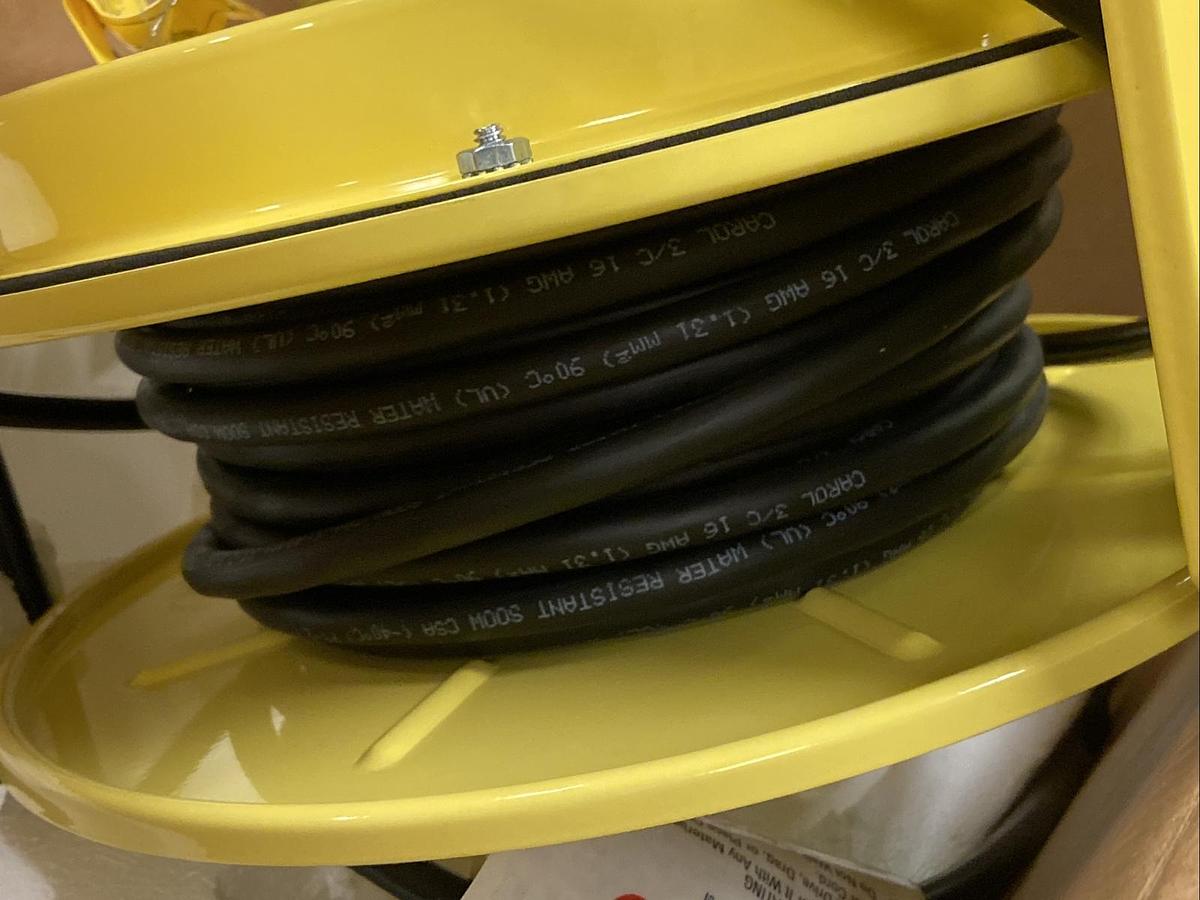 Used Ericson,4163-35,Series 4000 35 FT Power Cable Reel 300V 16/3 AWG SJOW