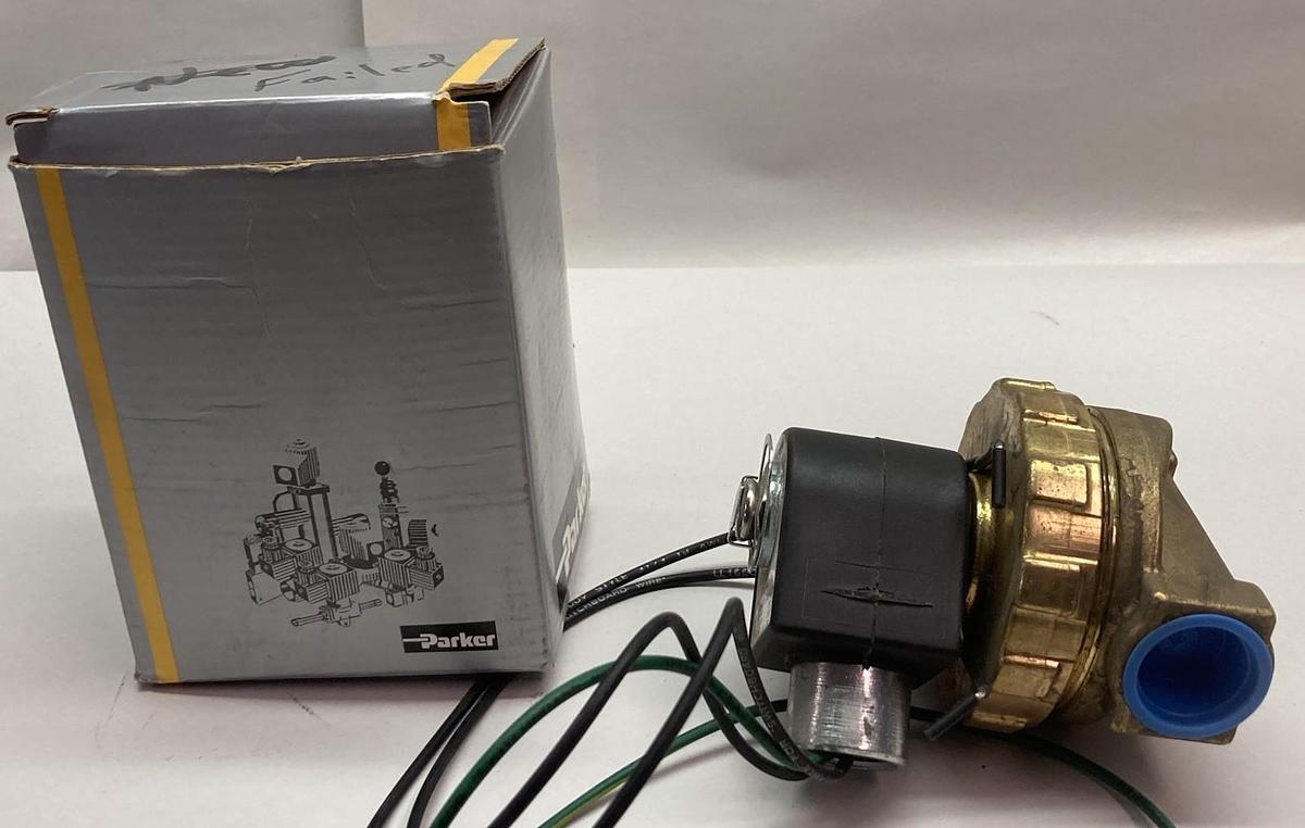 Used Parker,12FS5C2348ACF4C05,Solenoid Valve 110/120V 50/60hz 11 Watts