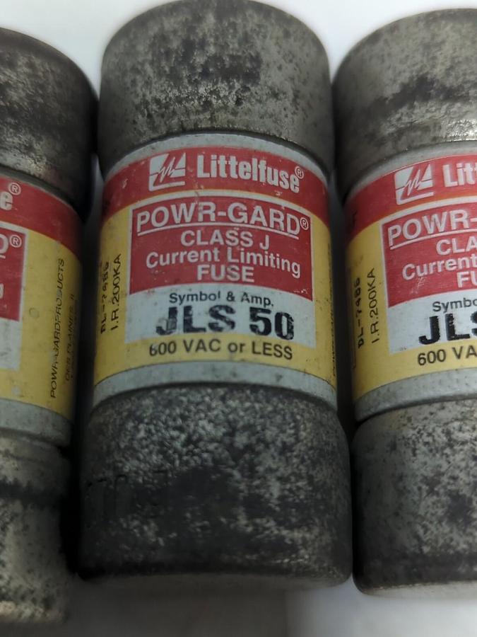 LITTELFUSE,JLS-50,POWR-GARD 50 AMP FUSE LOT OF 3 NOS