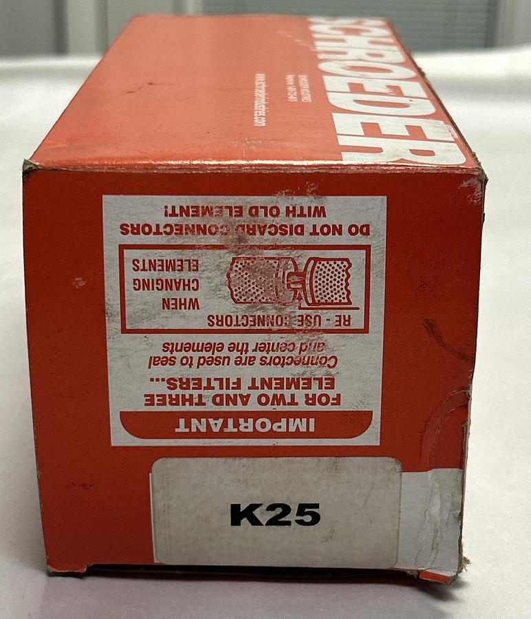 Used SCHROEDER,K25,FILTER ELEMENT NEW