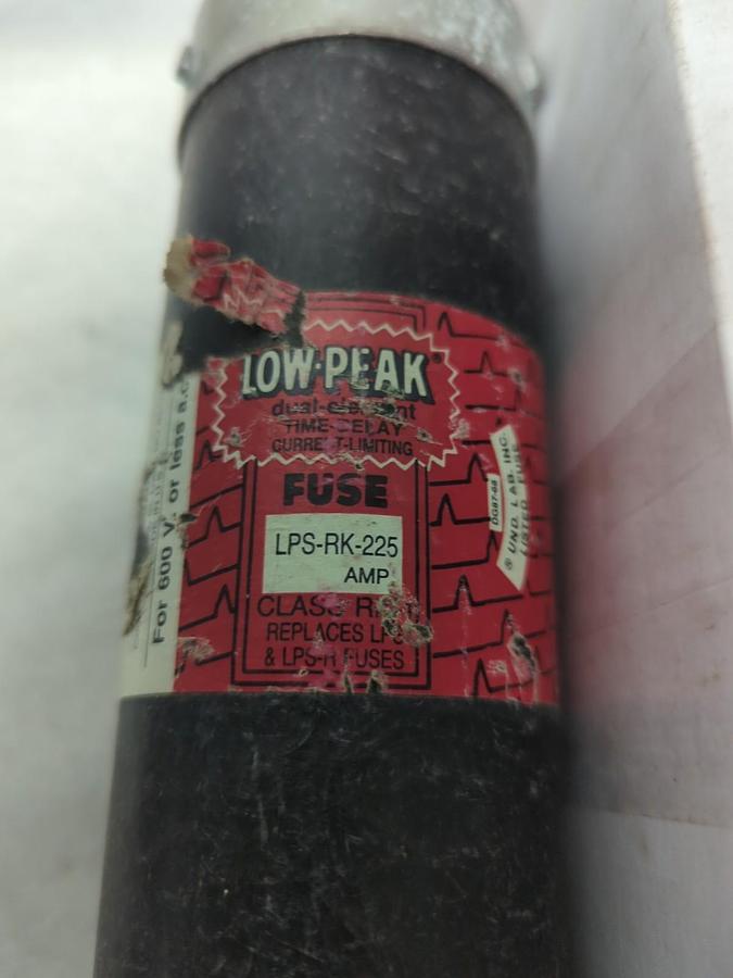 Used COOPER BUSSMANN,LPS-RK-225,LOW-PEAK 225 AMP FUSE PRE-OWNED