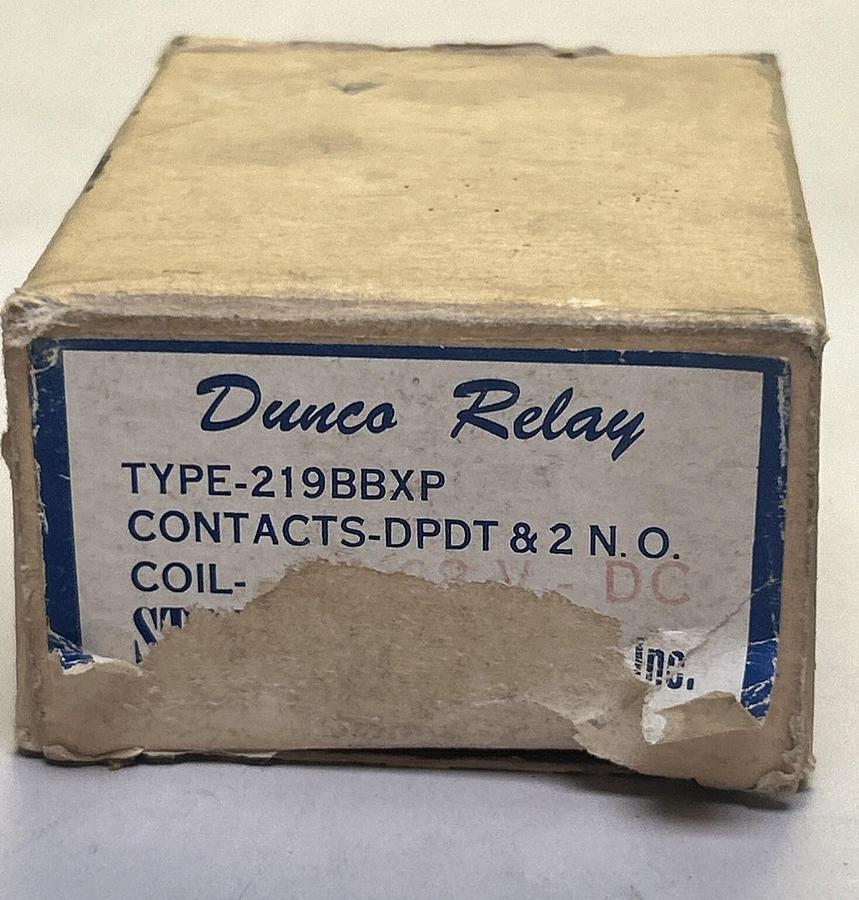 STRUTHERS DUNN,219BBXP,RELAY 24-28VDC NOS
