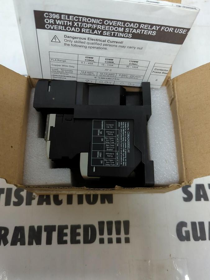 Used EATON,C396A2A008SELAX,OVERLOAD RELAY NEW IN BOX