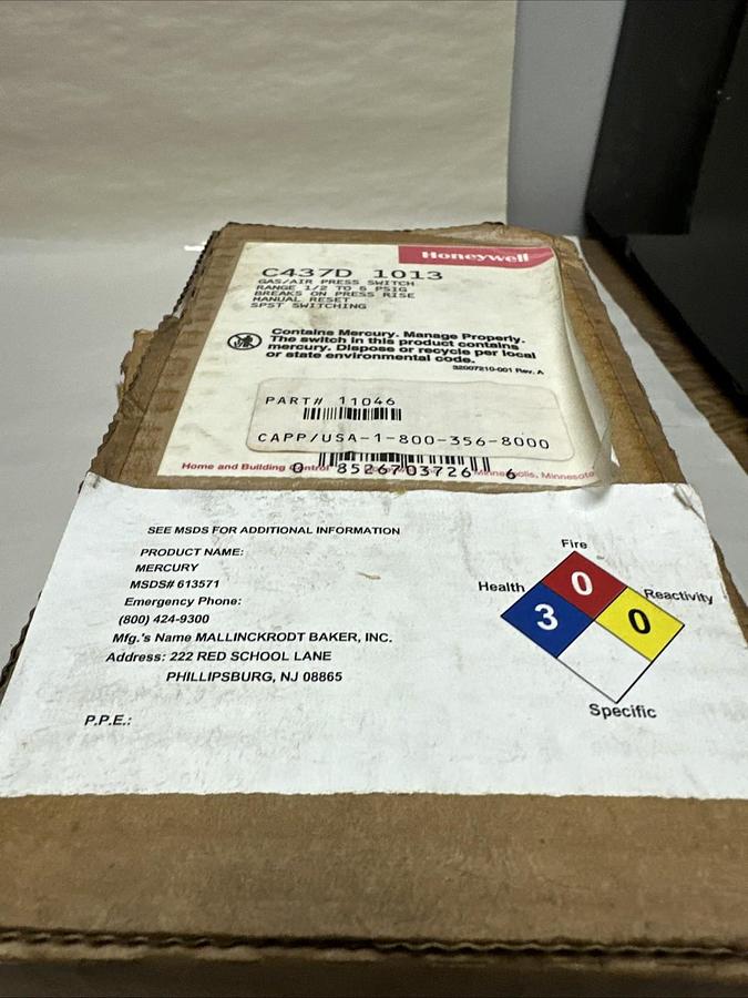 Honeywell,C437D-1013,Presssure Switch