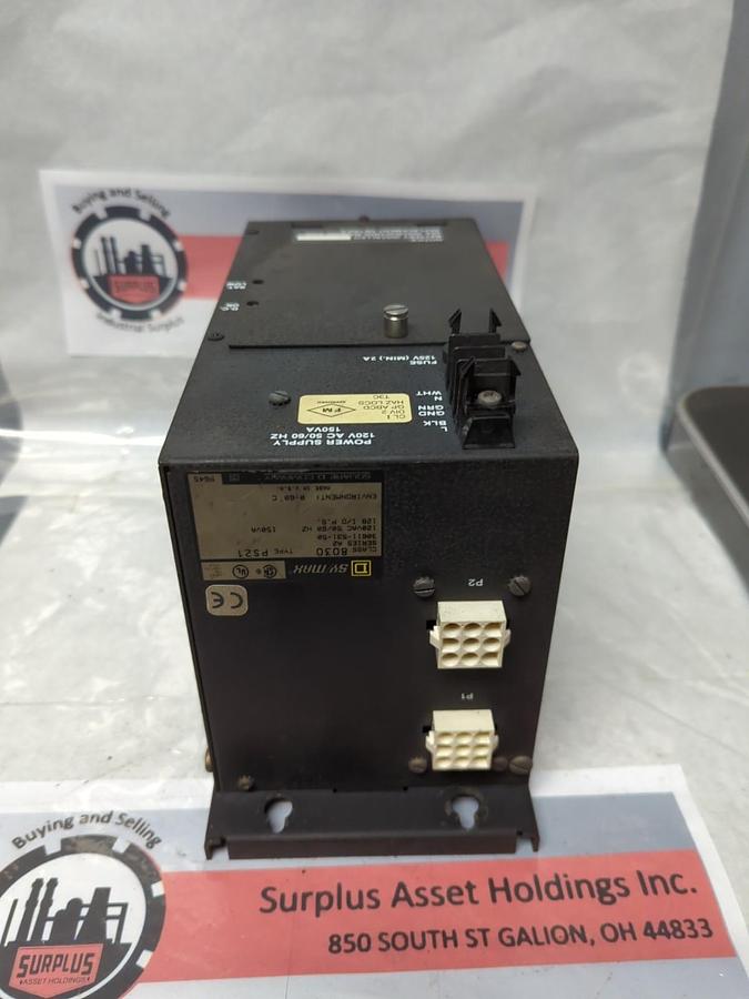 Used SQUARE D,8030 PS21,POWER SUPPLY MODULE SERIES A2 120VAC 50/60HZ 150VA PRE-OWNED