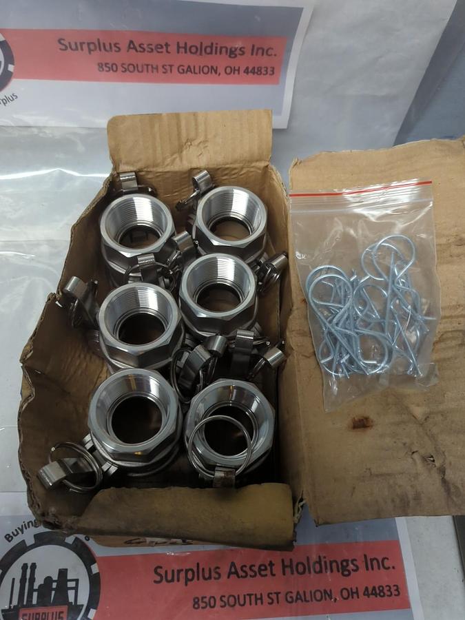 DIXON,G125-D-SS,STAINLESS STEEL CAM&GROOVE COUPLER 1-1/4 INCH LOT OF 6 NOS