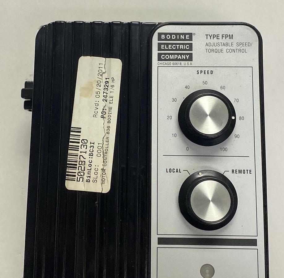 BODINE ELECTRIC,836,DC MOTOR CONTROL 2000-2500 RPM 115V NOS