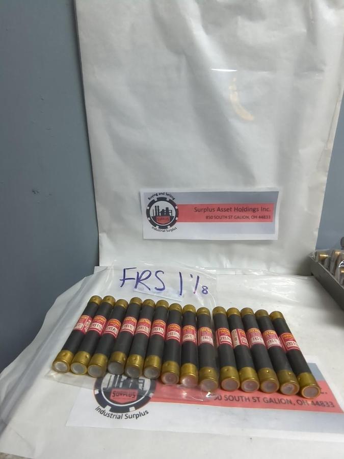 Used COOPER BUSSMANN,FRS-1-1/8,FUSETRON 1-1/8 AMP FUSE LOT OF 14 PRE-OWNED