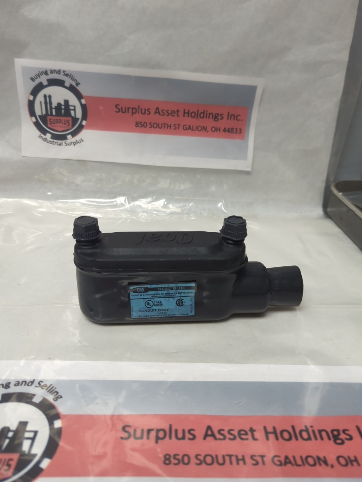 OCAL BLUE,734A,TYPE 4X COATED CONDUIT BODY 1 IN NPT 90° ELBOW NOS