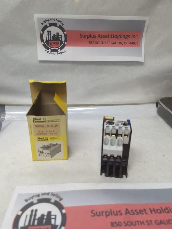 WARD LEONARD,WRIL 0-0,21,CONTACTOR 0.16-0.26A NOS
