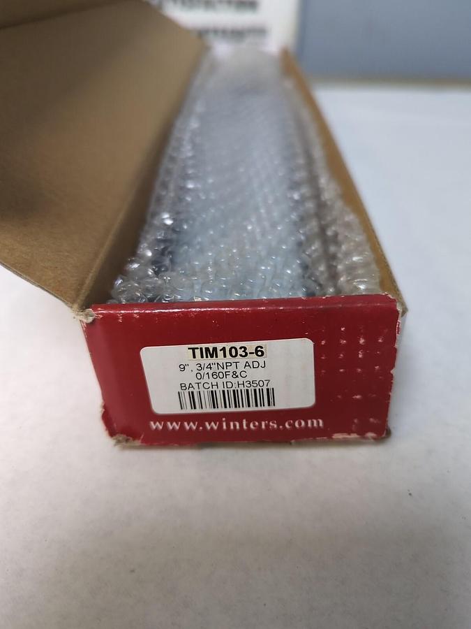 WINTERS,TIM103-6,INDUSTRIAL THERMOMETER 9 IN 3/4 IN NPT  0/160 F & C NEW