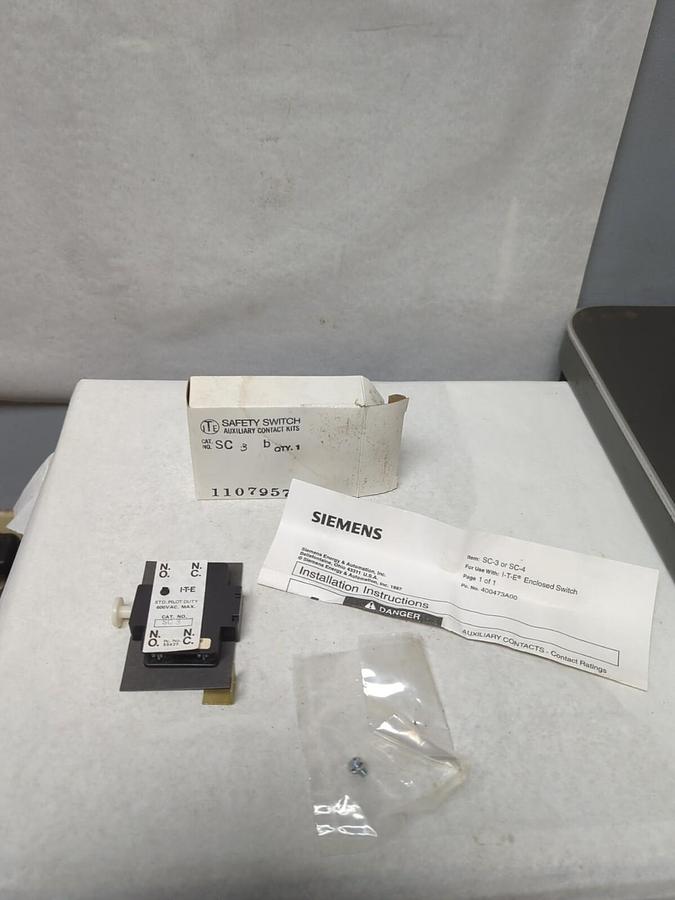 SIEMENS ITT,SC3,AUXILARY CONTACT SAFETY SWITCH NOS
