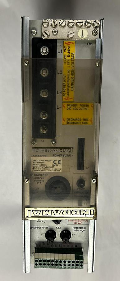 Used INDRAMAT,TVM 2.1-050-220/300-W1/220/380, POWER SUPPLY