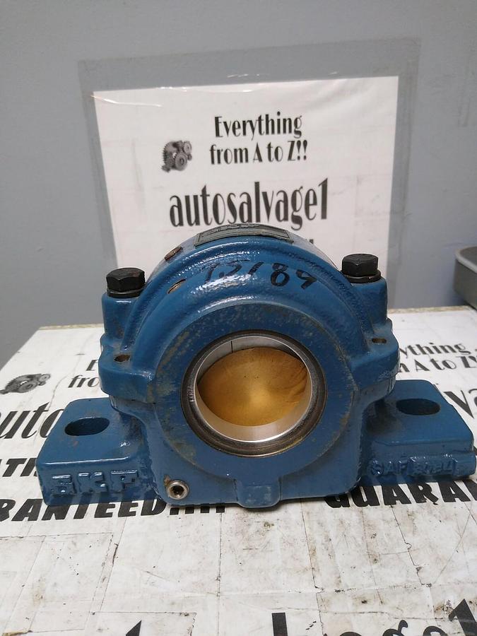 Used SKF,308,PILLOW BLOCK HOUSING  2 BOLT BASE SPLIT PILLOW BLOCK 1.4375 IN BASE NOS