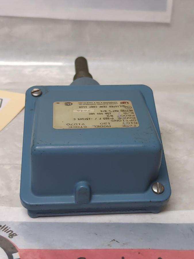 Used UNITED ELECTRIC,B100-120,TEMPERATURE CONTROLLER 0-225F PRE-OWNED