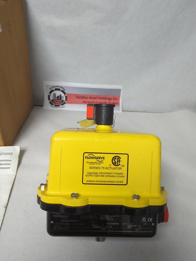 FLOWSERVE,MODEL 20 75W 120A,ACTUATOR SERIES 75 STALL TORQUE 600LBS NOS