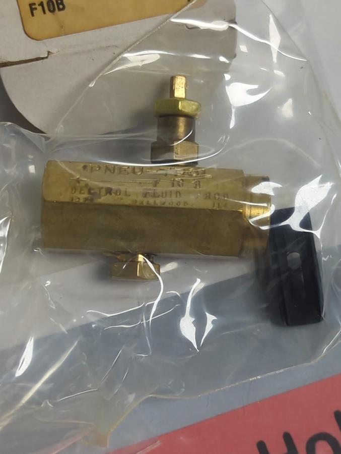 DELTROL,F10 B,PNEU-TROL 1/8 INCH FLOW CONTROL VALVE LOT OF 2 NOS