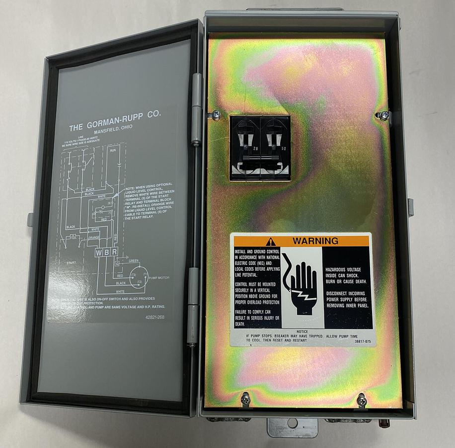 Gorman Rupp,47631-125,Pump Control System 115V 2HP New No Box