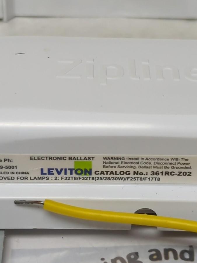 LEVITON,361RC-Z02,INSTANT START ELECTRONIC BALLAST ZIP-LINE NOS