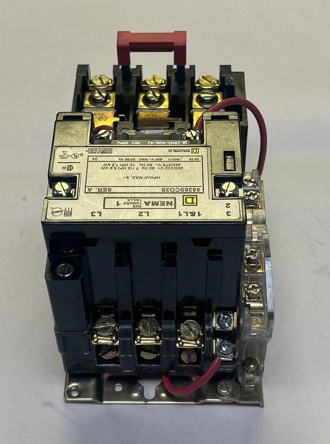 Used SQUARE D,8536SCO3S,SIZE 1 STARTER 110/120V COIL
