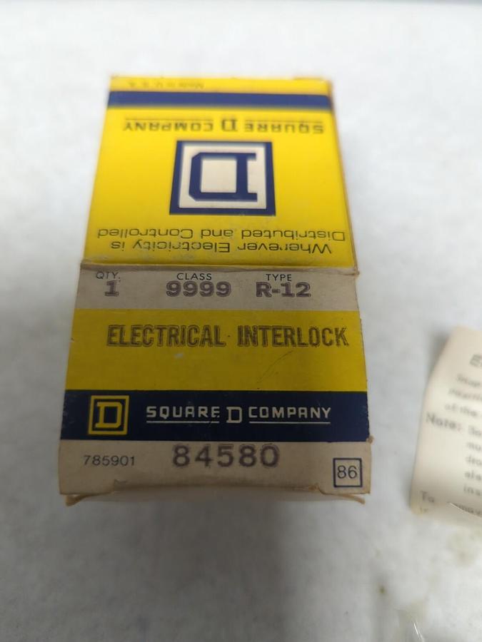 SQUARE D,84580,CLASS 9999 TYPE R-12 ELECTRICAL INTERLOCK NOS