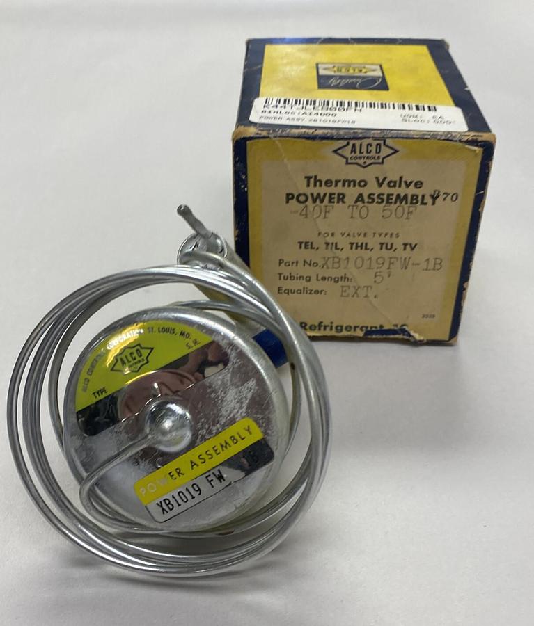 Used ALCO CONTROLS,XB-1019FW-1B,THERMO VALVE POWER ASSEMBLY NEW