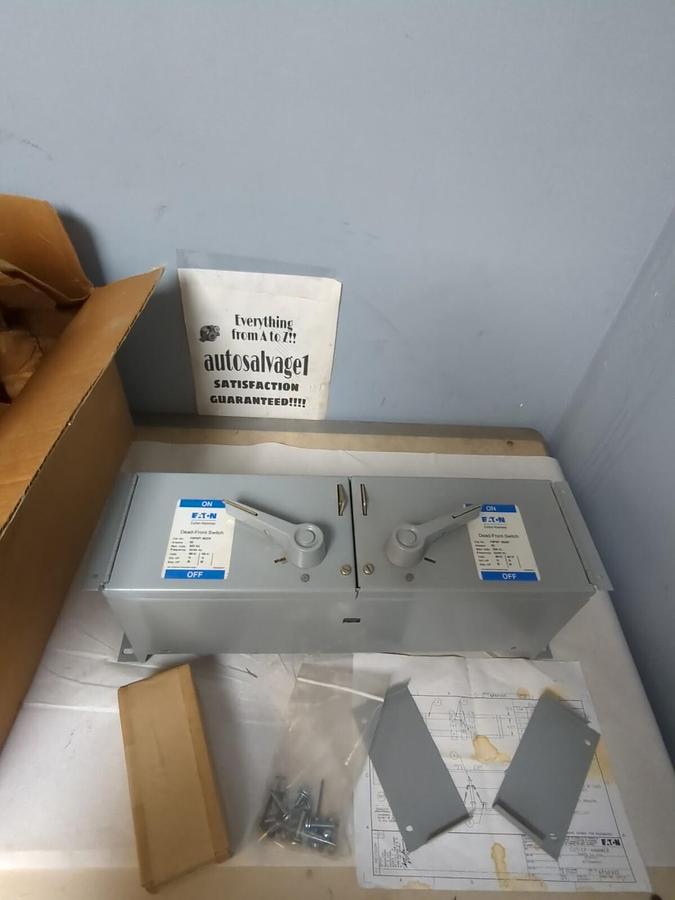 CUTLER HAMMER,FDWT 3622R,DEAD FRONT TWIN FUSIBLE SWITCH 60 AMP 600 VAC NOS