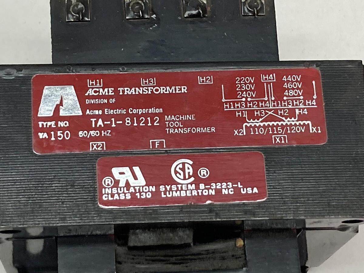 Used Acme,TA-1-81212,Transformer VA 150 50/60Hz