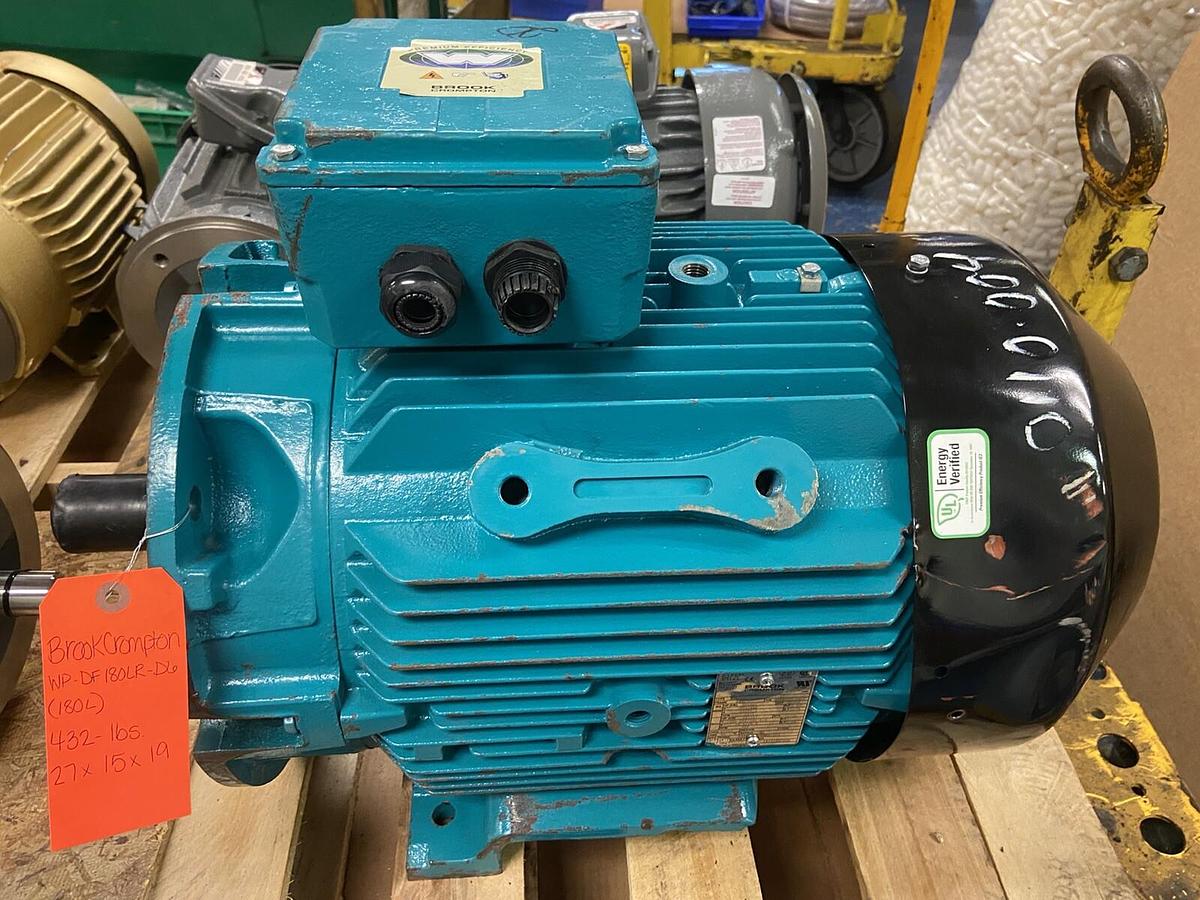 Brook Crompton,WP-DF180LR-D6,20 Hp Motor 1175RPM 230/460V Frame 180L