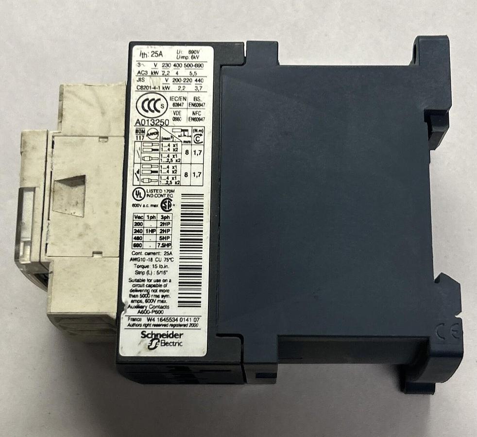 Used TELEMECANIQUE,LC1D09,CONTACTOR