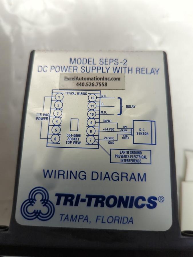 TRI-TRONICS,17340,PLUG-MATE MODEL SEPS-2 POWER SUPPLY 24V W/ RELAY NOS