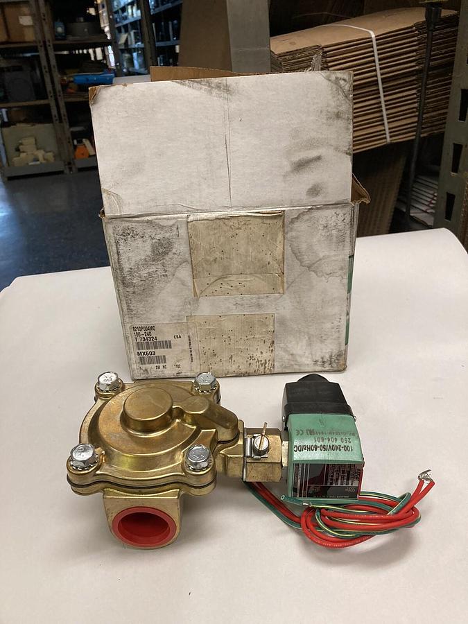 Asco,8210P004MO 100-240,Red-Hat Solenoid Valve 2 INCH 2-Way