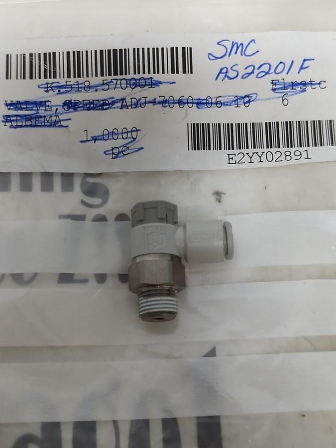 SMC,AS2201F,SPEED CONTROL AIR FITTING NOS