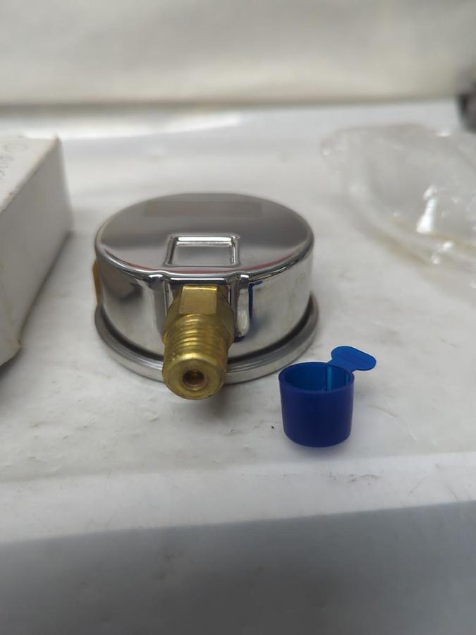 MARSH/BELLOWS,J7612P,PRESSURE GAUGE 63MM SEVB 1/4 NPT 30 IN HG-30PSI & KPA NOS