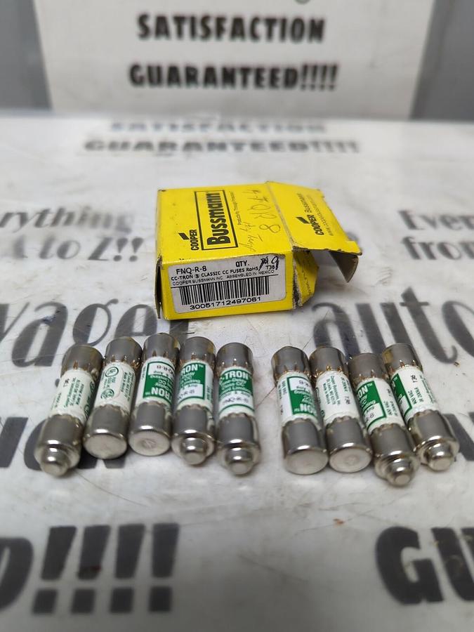 COOPER BUSSMANN,FNQ-R-8 CC-TRON,TIME-DELAY CLASS-CC FUSE BOX OF 9 NOS
