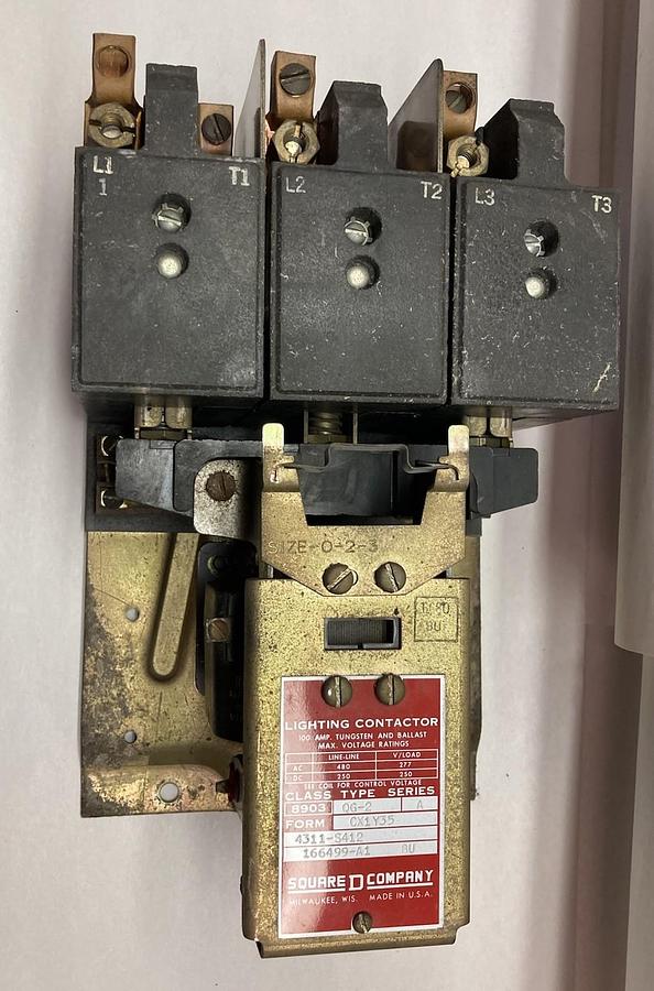 Used Square D,8903 QG-2,Lighting Contactor Ser A 100A