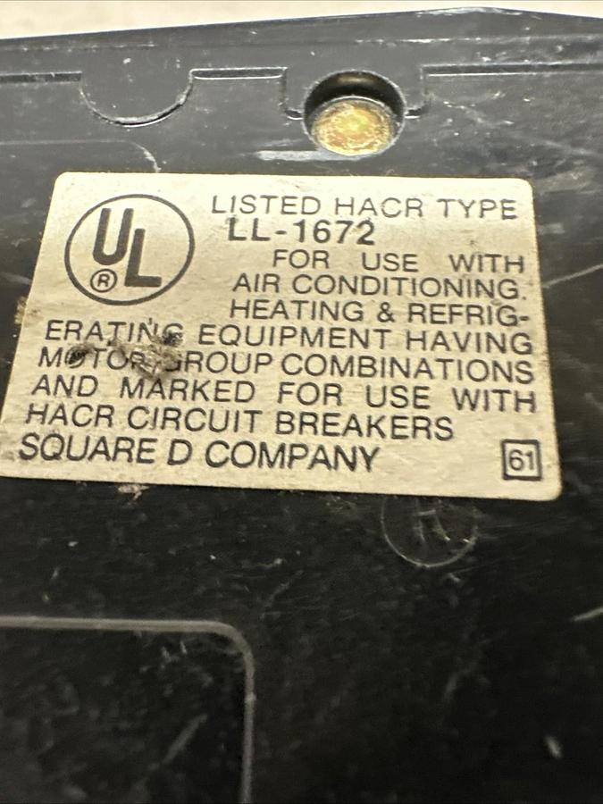 Used Square-D,QO320,20 Amp 3 Pole HACR Type Circuit Breaker  LOT of 3