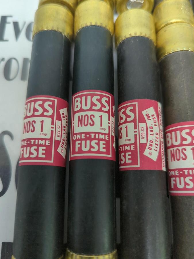 COOPER BUSSMANN,NOS-1,FUSE 1 AMP LOT OF 18 NOS