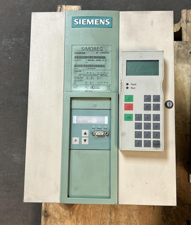 Used SIEMENS,6RA7031-6FV62-0-Z,SIMOREG DC-MASTER DRIVE 480V