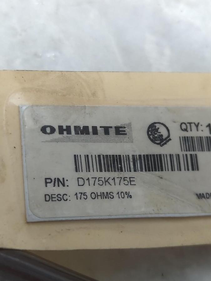 OHMITE,D175K175E,RESISTOR 175 OHMS 10% MISSING BOX NOS
