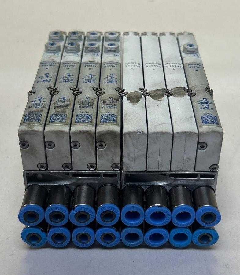 Used FESTO,VMPA1-FB-EMS-8,VALVE MANIFOLD W/ ELECTRONIC MODULE