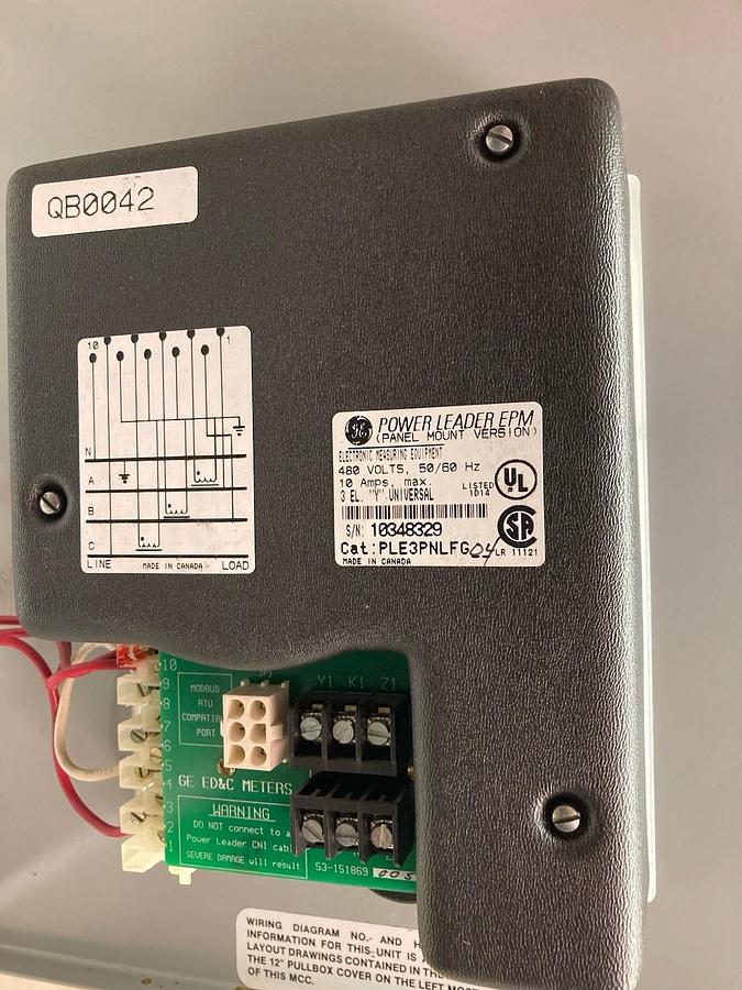 Used GE Evolution,PLE3PNLFG,MCC Bucket 60Hz 480V