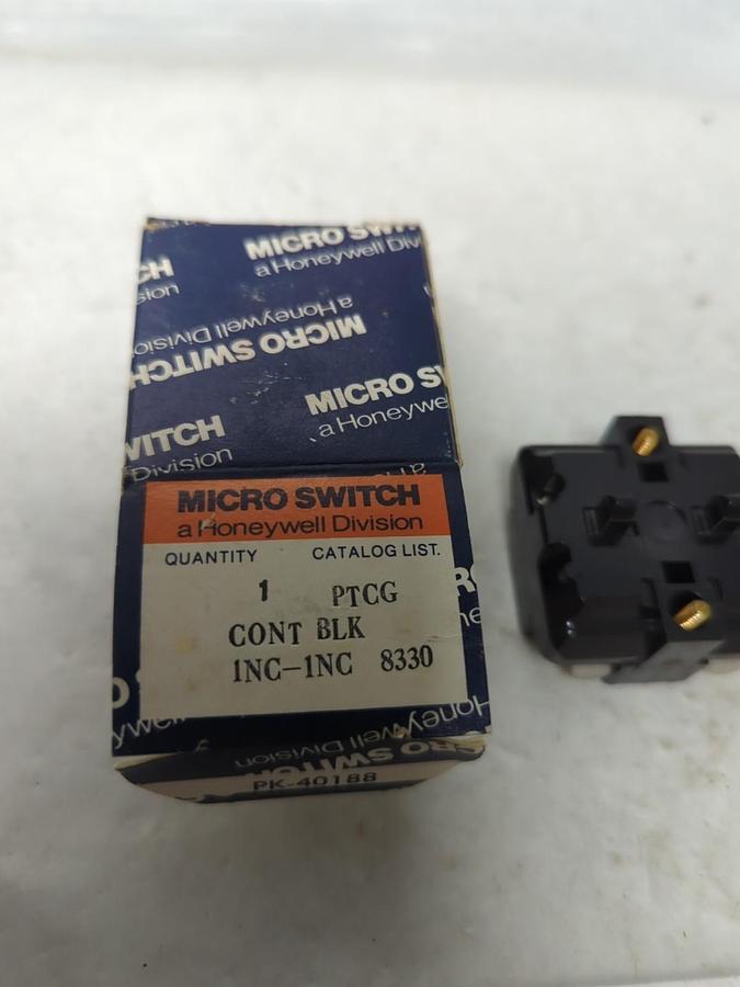 HONEYWELL MICRO SWITCH,PTCG,CONTACT BLOCK 600VAC-125VDC NOS