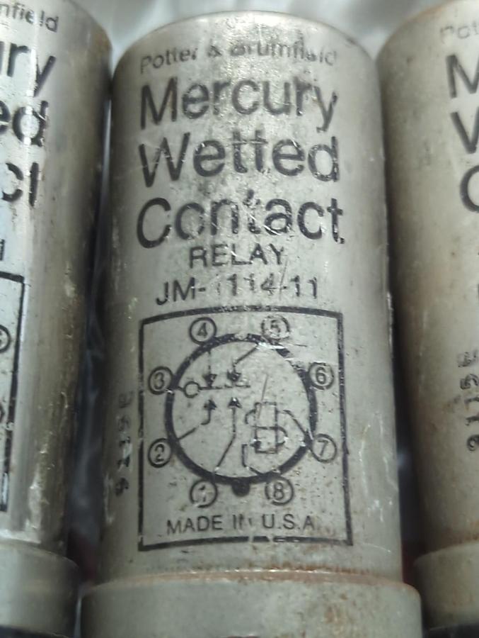 Used P&B,JM-1114-11,RELAY 8-PIN LOT OF 7 PRE-OWNED