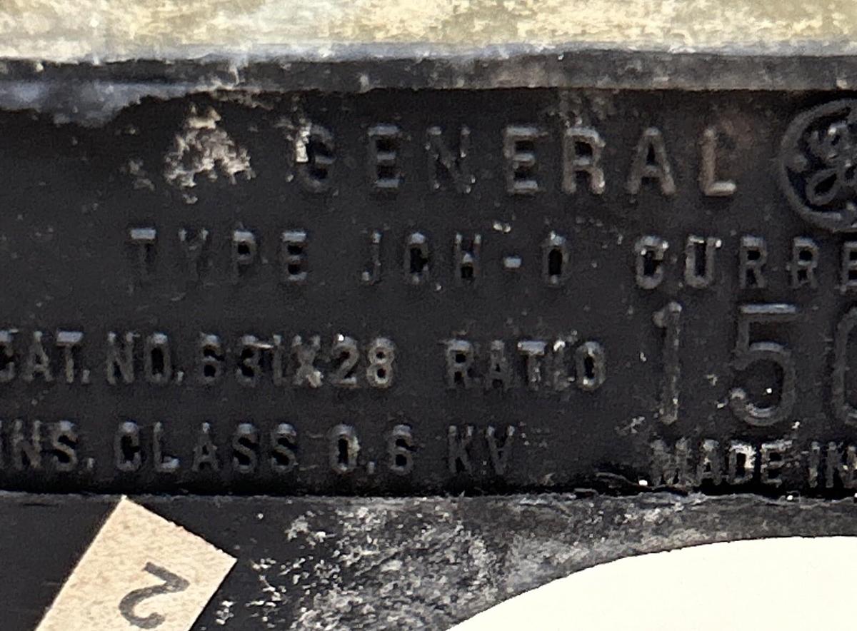 Used GENERAL ELECTRIC,JGH-0,CURRENT TRANSFORMER