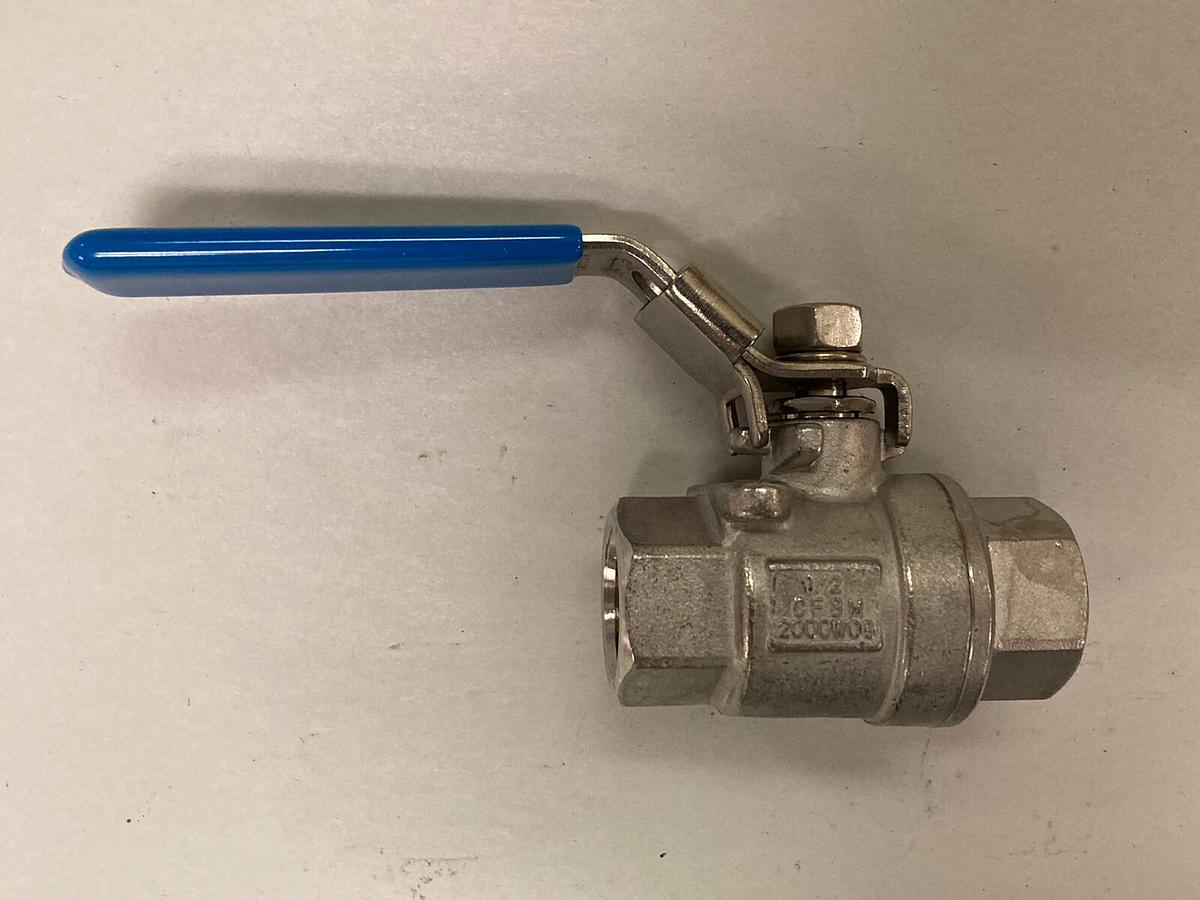 Ball Valves,CF8M,1-1/2 INCH Stainless Steel Valve w/ Locking Handle  2000 WOG