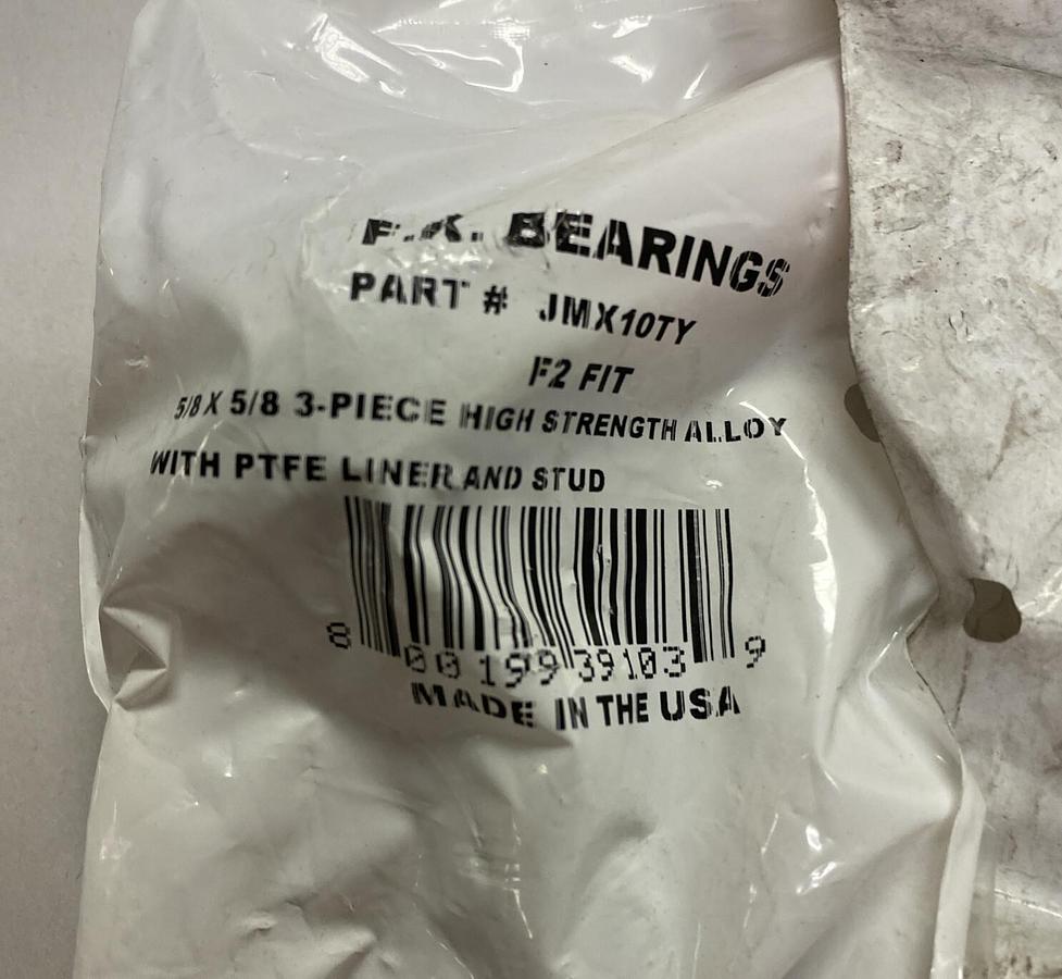 FK BEARINGS,JMX10TY,STEEL BALL JOINT ROD END MALE LOT OF 2 NEW