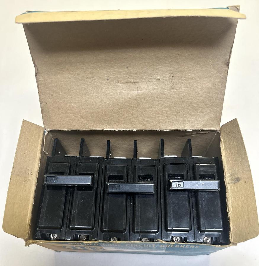 Used ITE,BQ2-B015,CIRCUIT BREAKER 15A 120/240V 2P LOT OF 3