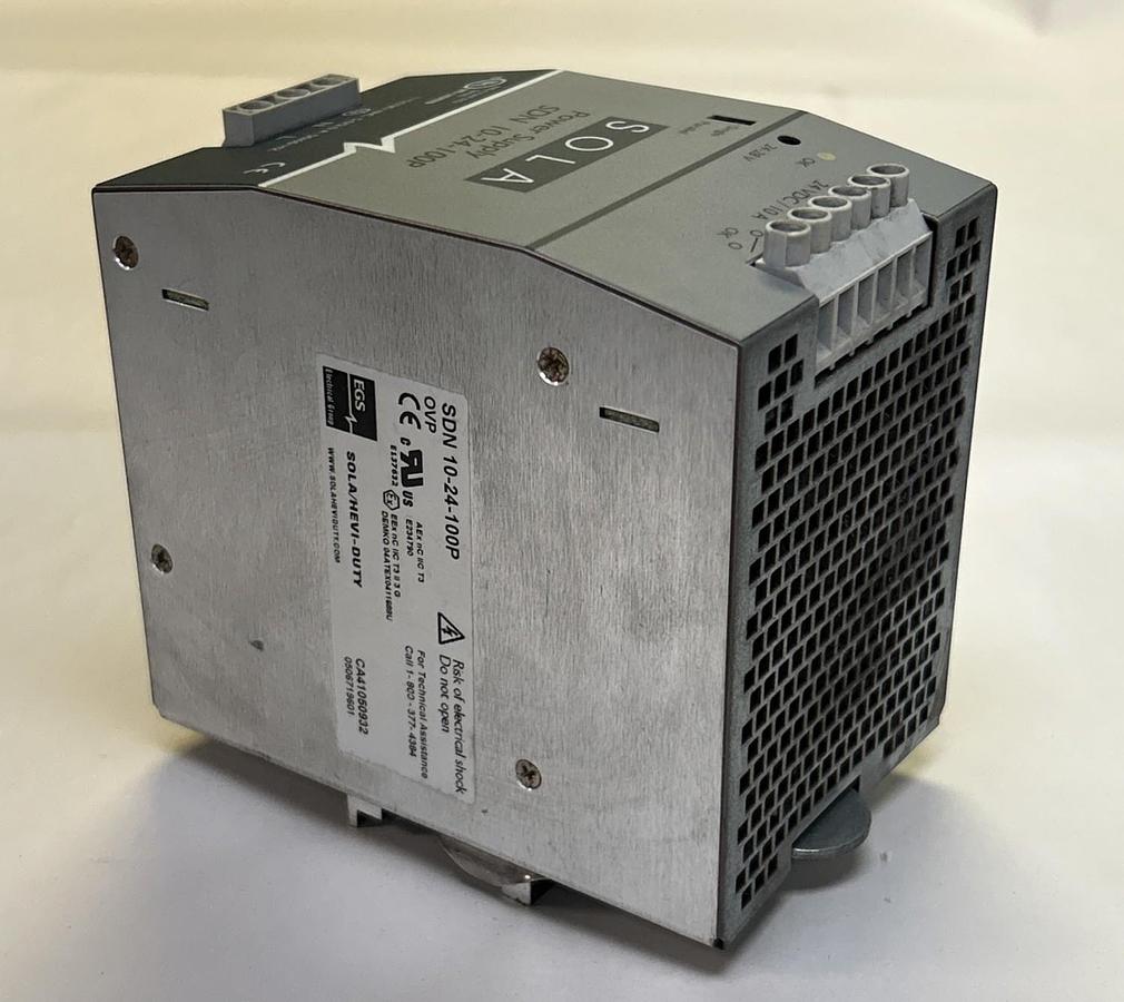 Used EMERSON SOLA,SDN10-24-100P,POWER SUPPLY