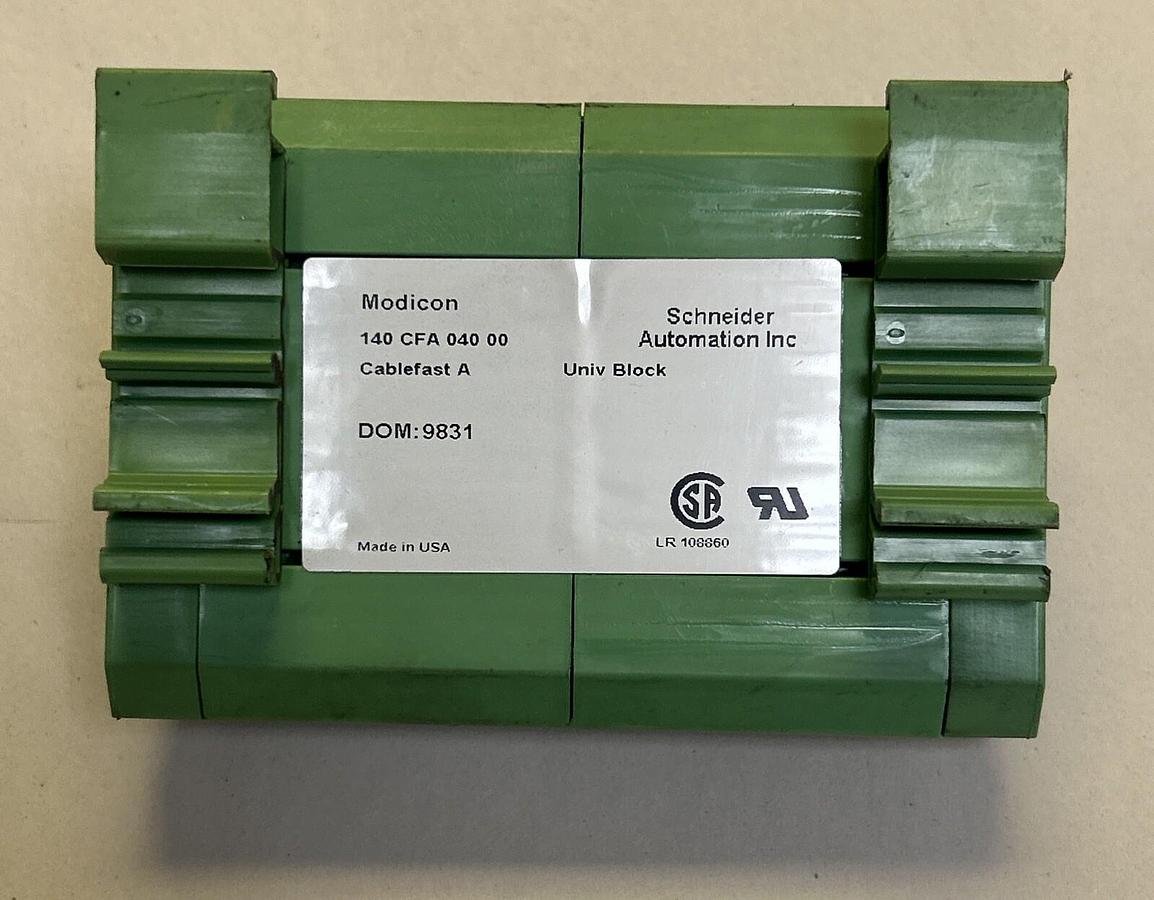 Used SCHNEIDER ELECTRIC MODICON,140CFA04000,WIRING BLOCK